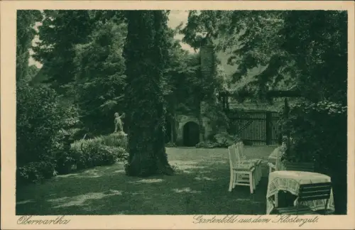 Ansichtskarte Oberwartha-Dresden Gartenbild aus dem Klostergut. 1926