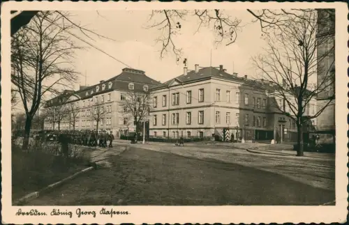 Ansichtskarte Albertstadt-Dresden König Georg Kaserne - Fotokarte 1930