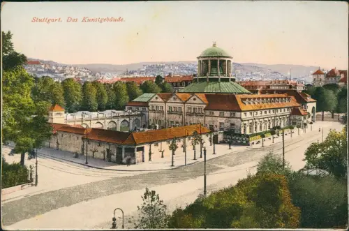 Ansichtskarte Stuttgart Stadt - Das Kunstgebäude. 1913