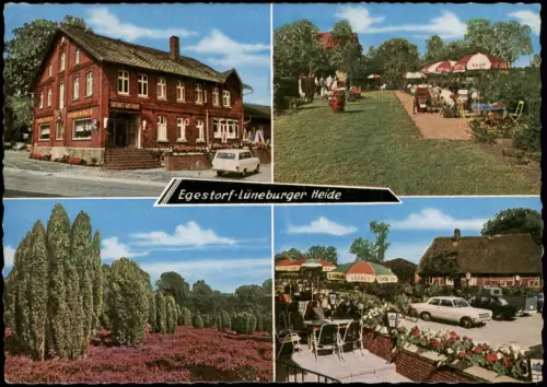 Egestorf Mehrbild-AK Soltaus Gasthaus HOTEL RESTAURANT CAFE  Werbung 1965