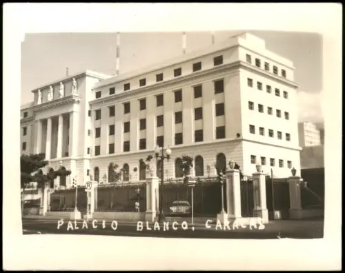 Postcard Caracas PALACIO BLANCO CARACAS 1955