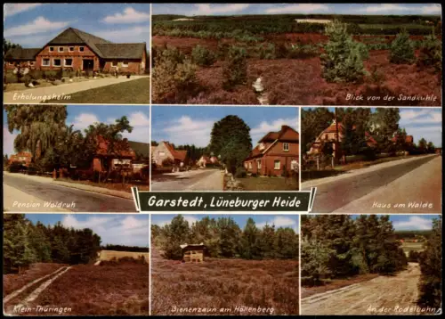 Garstedt Mehrbild-AK u.a. Erholungsheim Pension Waldruh Haus am Walde 1977