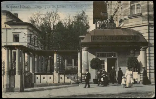 Weißer Hirsch-Dresden Eingang zu Dr. Lahmann's Sanatorium. 1912