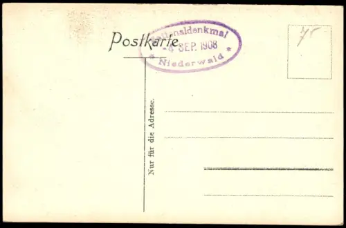 Ansichtskarte Rüdesheim (Rhein) Niederwalddenkmal Wiedersehen Relief 1913