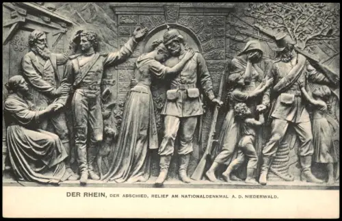 Rüdesheim (Rhein) Relief der Abschied National-Denkmal Niederwalddenkmal 1907