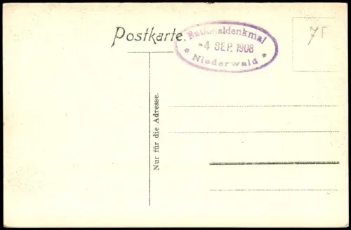 Ansichtskarte Rüdesheim (Rhein) Niederwalddenkmal Der Abschied - Relief 1912