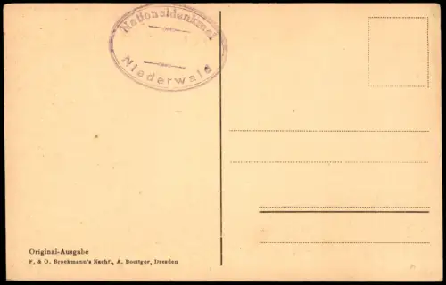 Ansichtskarte Rüdesheim (Rhein) Niederwalddenkmal Germania Statue 1909