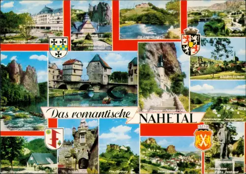 Ansichtskarte .Rheinland-Pfalz Mehrbildkarte Das romantische Nahetal 1975