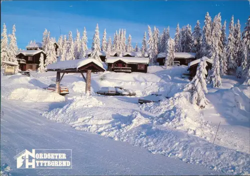 Postcard Nordseter Winterliche Hyttegrend im Schnee 1999