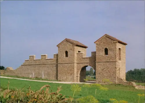 Welzheim Römisches Ostkastell, Rekonstruktion des Westtores 1980