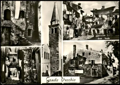 Cartolina Grado Grau Mehrbildansicht der Altstadt mit Campanile 1955