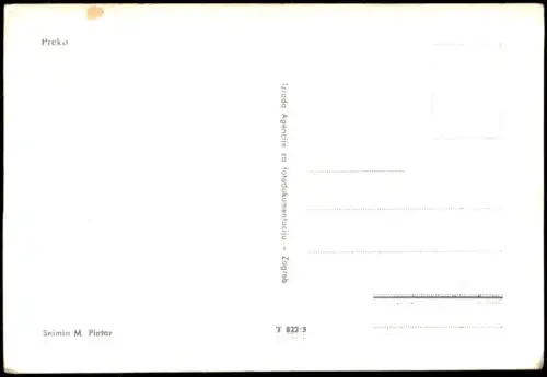 Postcard Preko Panorama mit Insel Galevac 1960