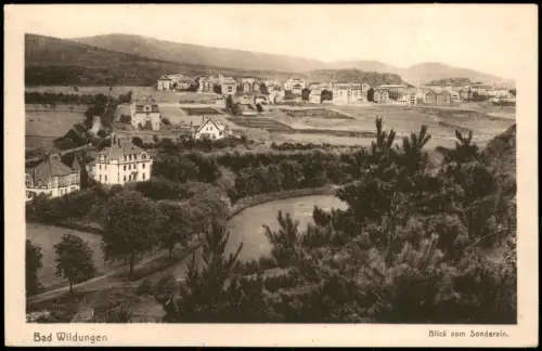 Bad Wildungen Villen-Viertel Panorama-Ansicht Blick vom Sonderain 1926
