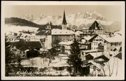 Ansichtskarte Kitzbühel Ortsansicht, Orts-Panorama Fotokarte 1935