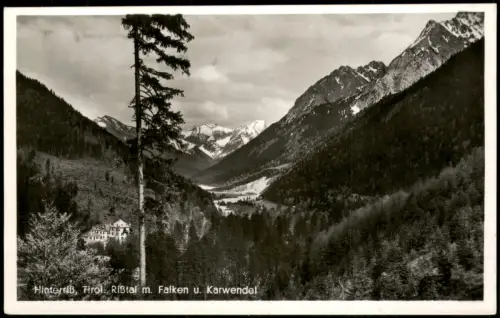Ansichtskarte Hinterriß (Tirol) Risstal mit Falken- und Karwendelgebirge 1940