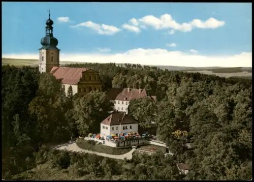 Ansichtskarte Amberg Luftbild Kirche mit Berggasthof 1973