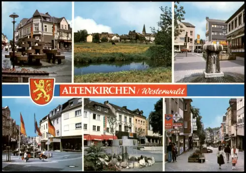 Altenkirchen (Westerwald) Mehrbildkarte mit 6 Ortsansichten 1980