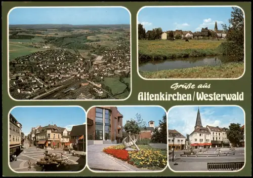 Altenkirchen (Westerwald) Mehrbildkarte Ortsansichten u.a. Luftaufnahme 1980
