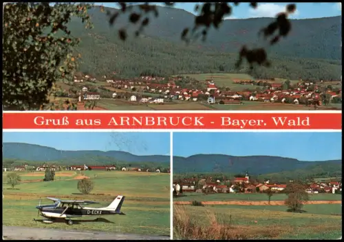 Arnbruck Gruß aus ARNBRUCK Bayer. Wald Mehrbild-AK u.a. Flugzeug 1990