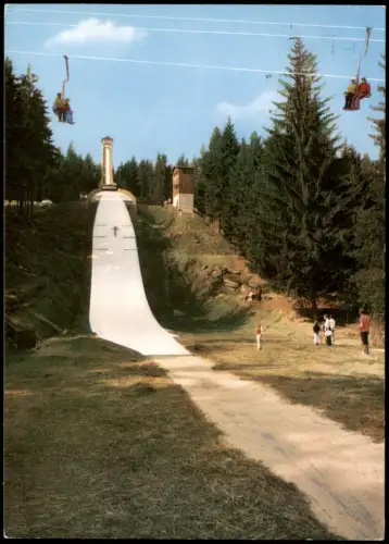 Ansichtskarte Bischofsgrün Sommer-Ski-Sprungschanze am Ochsenkopf 1986