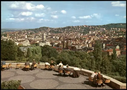 Ansichtskarte Stuttgart Panorama-Ansicht Blick von der Karlshöhe 1970