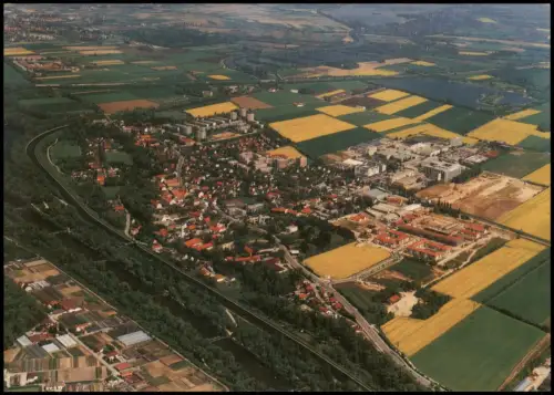 Unterföhring Luftbild Luftaufnahme Ortsansicht vom Flugzeug aus 1990