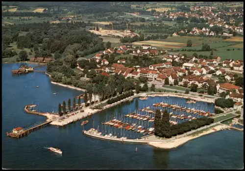 Unteruhldingen Uhldingen Mühlhofen Luftbild Hafen  am Bodensee 1980