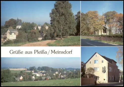 Pleißa Limbach-Oberfrohna Mehrbild-AK   Meinsdorf, Gaststätte Tannmühle 1990