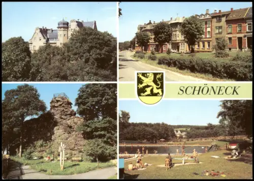 Schöneck Vogtland Thälmann-Breitscheid-Platz  Freibad Haselmühle 1990