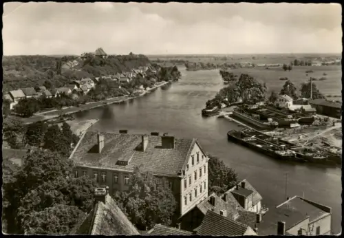 Havelberg Partie an der Havel, Panorama-Ansicht zur DDR-Zeit 1966/1965