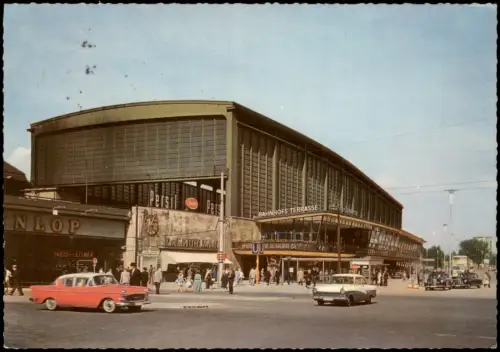 Ansichtskarte Charlottenburg-Berlin Bahnhof Zoo, Auto Verkehr Kreuzung 1964