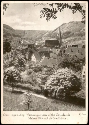 Ansichtskarte Geislingen an der Steige Panorama-Ansicht, Teilansicht 1940