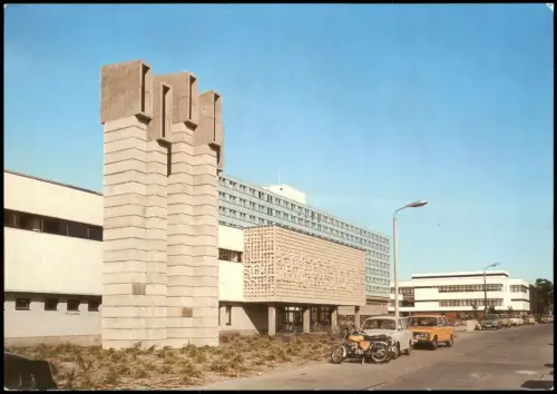 Zinnowitz Feriendienst der IG Wismut - Meerwasserhallenbad - Außenansicht 1985