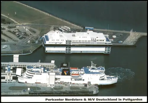 Puttgarden Portcenter Nordstern Schiff M/V Deutschland   Luftaufnahme 2000