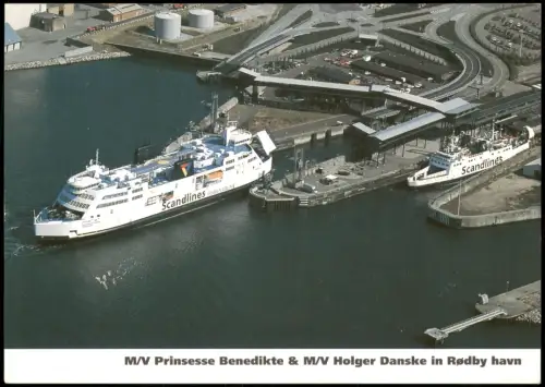 Fährschiffe M/V Prinsesse Benedikte & M/V Holger Danske in Rødby havn 2000