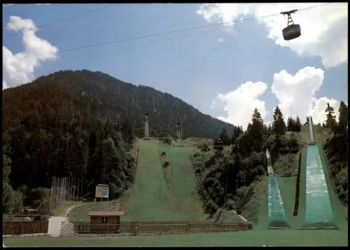Oberstdorf (Allgäu) Schattenberg-Schanzen mit Nebelhornbahn im Allgäu 1980