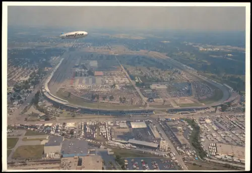 Indianapolis Luftaufnahme Aerial View Speedway mit Good Year Zeppelin 1991