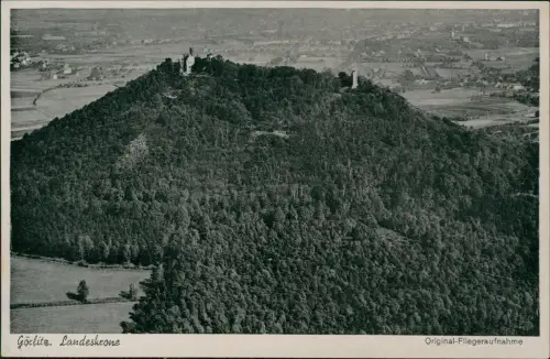Ansichtskarte Görlitz Zgorzelec Luftbild Landeskrone 1929