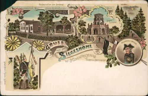 Postcard Litho AK Hohenfriedberg MB Restaurant 1908  Świdnica Schweidnitz