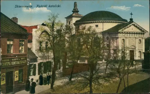 Postcard Skierniewice Kościół katolicki - Straße 1914