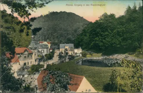 Ansichtskarte Pillnitz Partie im Friedrichsgrund 1910