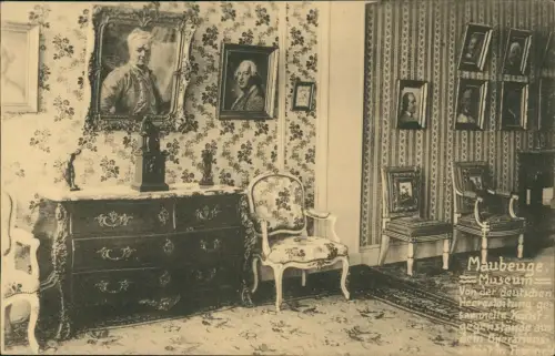 CPA Maubeuge Museum - Saal Deutsche Beutekunst 1912