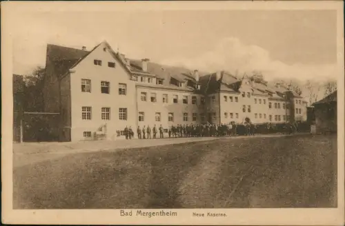 Ansichtskarte Bad Mergentheim Neue Kaserne. 1918