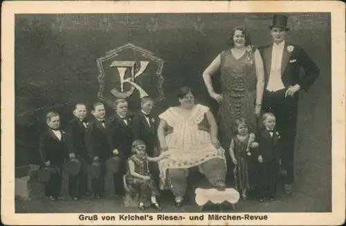 Kuriositäten Gruß von Krichel's Riesen- und Märchen-Revue 1926