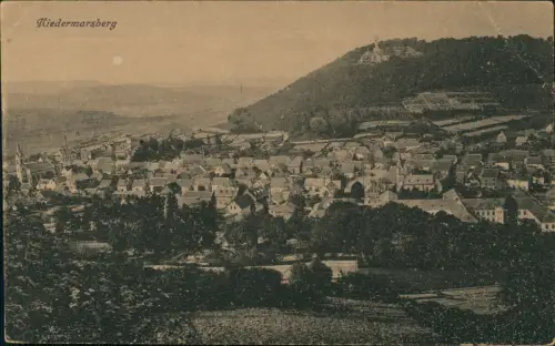 Ansichtskarte Niedermarsberg-Marsberg Blick auf die Stadt 1928