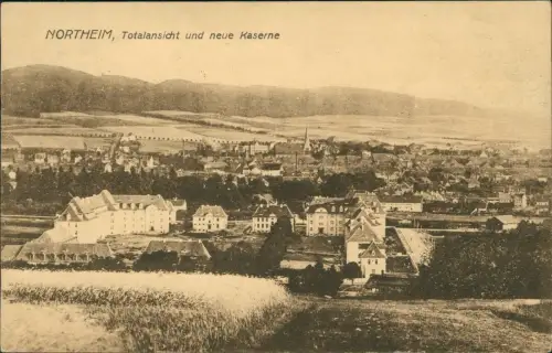Ansichtskarte Northeim Totalansicht und neue Kaserne 1926