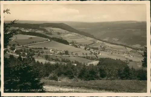 Postcard Glatz Kłodzko Brand. zweithöchste Kunststraße Preußens 1930