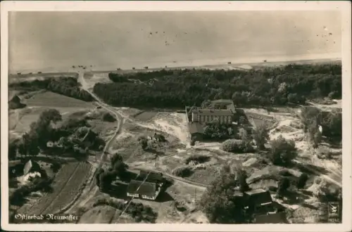 Postcard Neuwasser-Rügenwalde Dąbki Darłowo Luftbild 1938