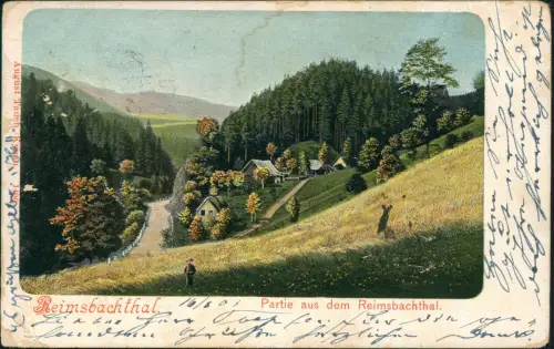 Reimsbachtal (Wüstegiersdorf / Głuszyca) Partie aus dem Reimsbachthal. 1903