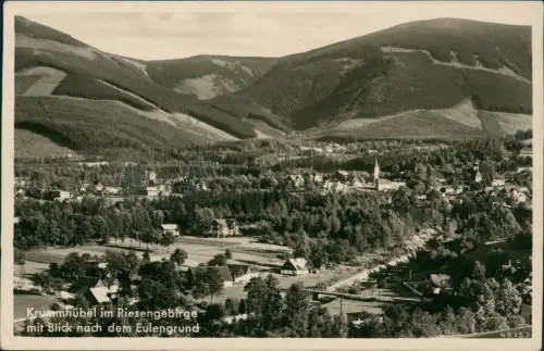 Postcard Krummhübel Karpacz Stadtblick 1935